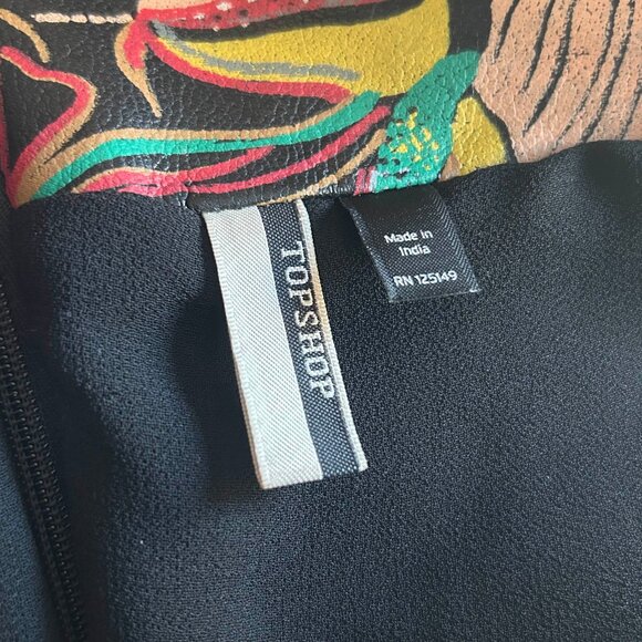 Topshop Hand Painted Leather Dress ASO Demi Lovato - Picture 6 of 11